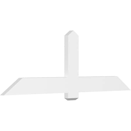 Ekena Millwork Eugene Architectural Grade PVC Gable Bracket, 72"W x 24"H x 2"D x 6"F, 8/12 Pitch GBP072X24X0206EUG00